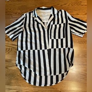 AYR Pool Boy shirt, black & white, xs